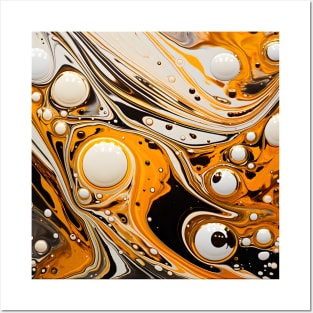 Golden Swirls Abstract Elegance Posters and Art